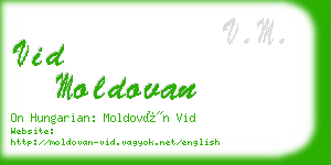 vid moldovan business card